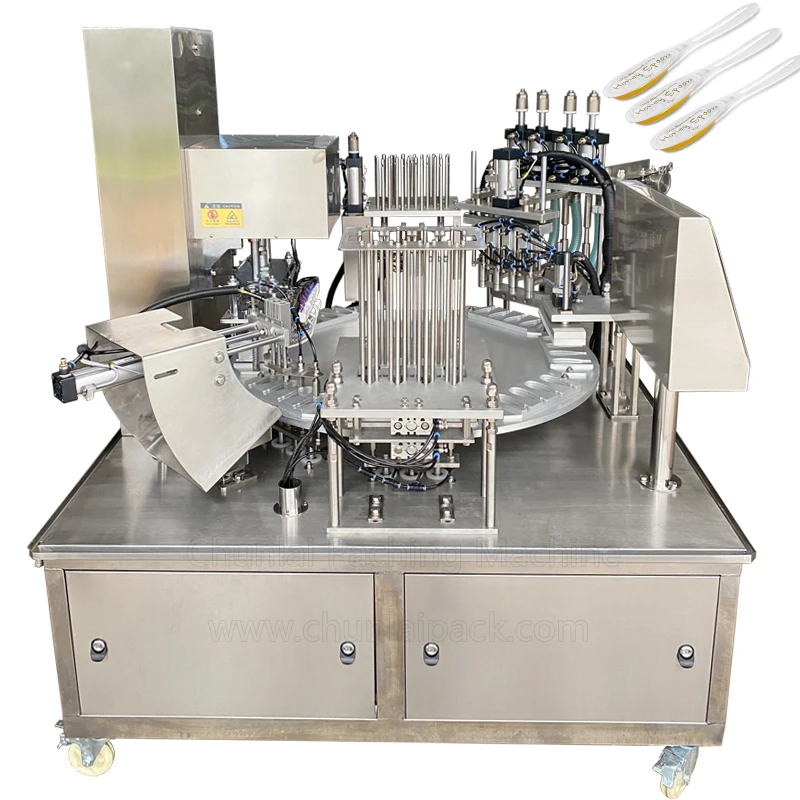 Автоматическая пластиковая ложка, упаковочный аппарат для наполнения сиропом, 7 г, 10 г, 12 г