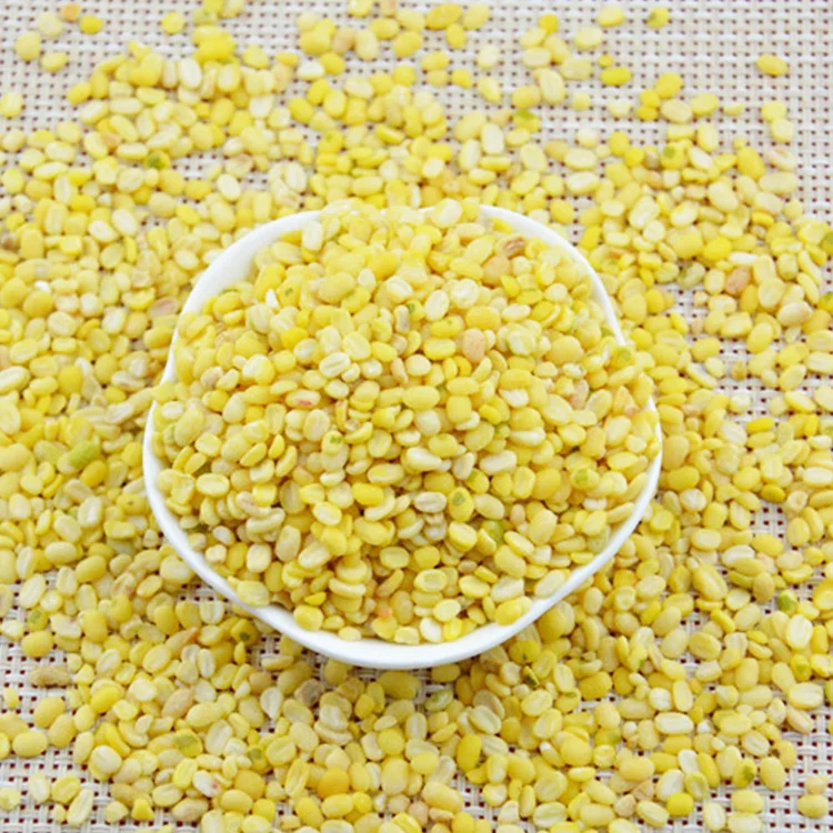 
Small Piece Peeled Split Green Mung Beans Dried Huskless Green Mung Beans 