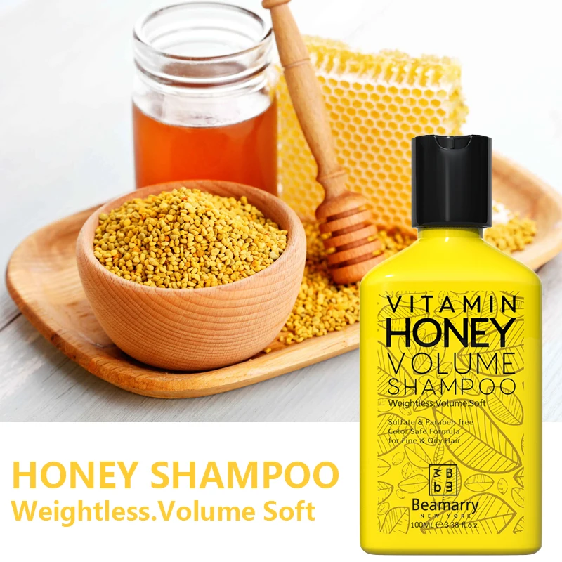 Travel size 100ML vitamin honey volume straight african turkish anti dandruff thick long hair shampoo