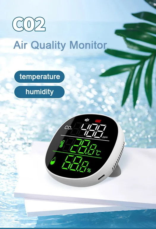 Best Selling Portable 3in 1 Carbon Dioxide gas analyzer detector co2 measuring instrument digital temperature humidity meter