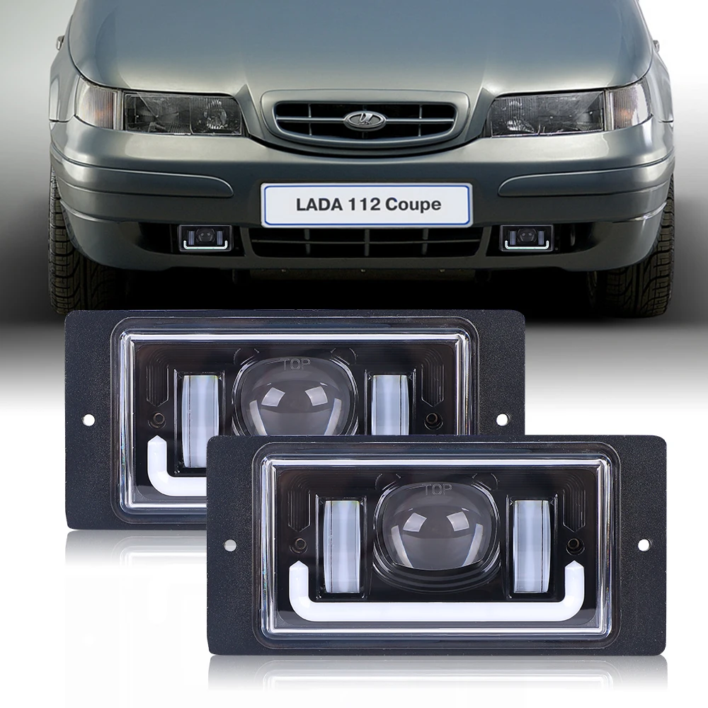 DRL Driving Lights White Foglamps For Lada VAZ 2111 2112 2113 2114 2115  For Chevrolet Niva 30w LED Fog Light