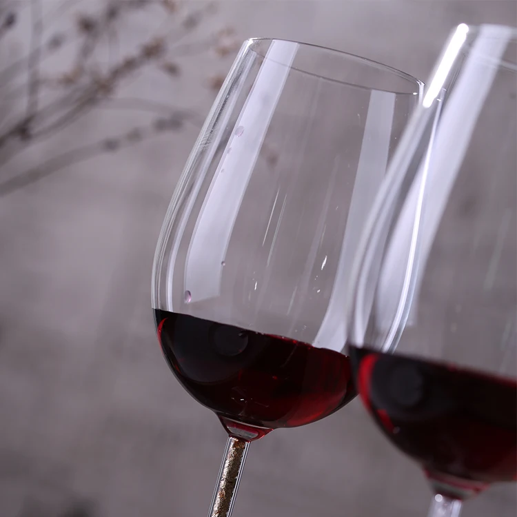 high quality Borosilicate Glass Goblet Cup Luxury Clear Glassware Luxury Long Stem Red Wine Glass