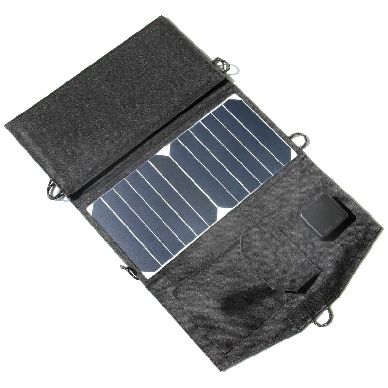 High Efficiency 25% Portable Folding Solar Phone Charger 21Watt for Mobile Power Supply Dual USB Foldable Solar Panels