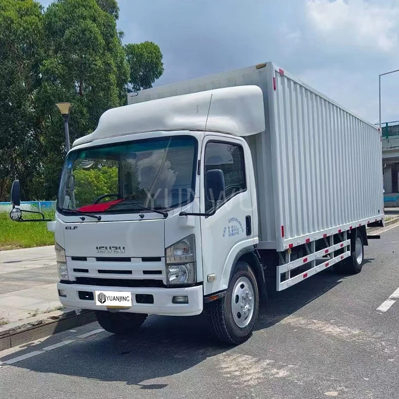 Горячая Распродажа Isuzu elf коробка Фургон Грузовик и грузовой автомобиль дизельный грузовик