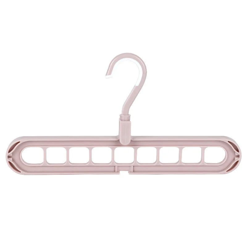 Multifunctional Folding Clothes Hanger Storage Clothes Rack Hanger Household Clothes Hanger Magic 9-Hole Plastic Home Organizer