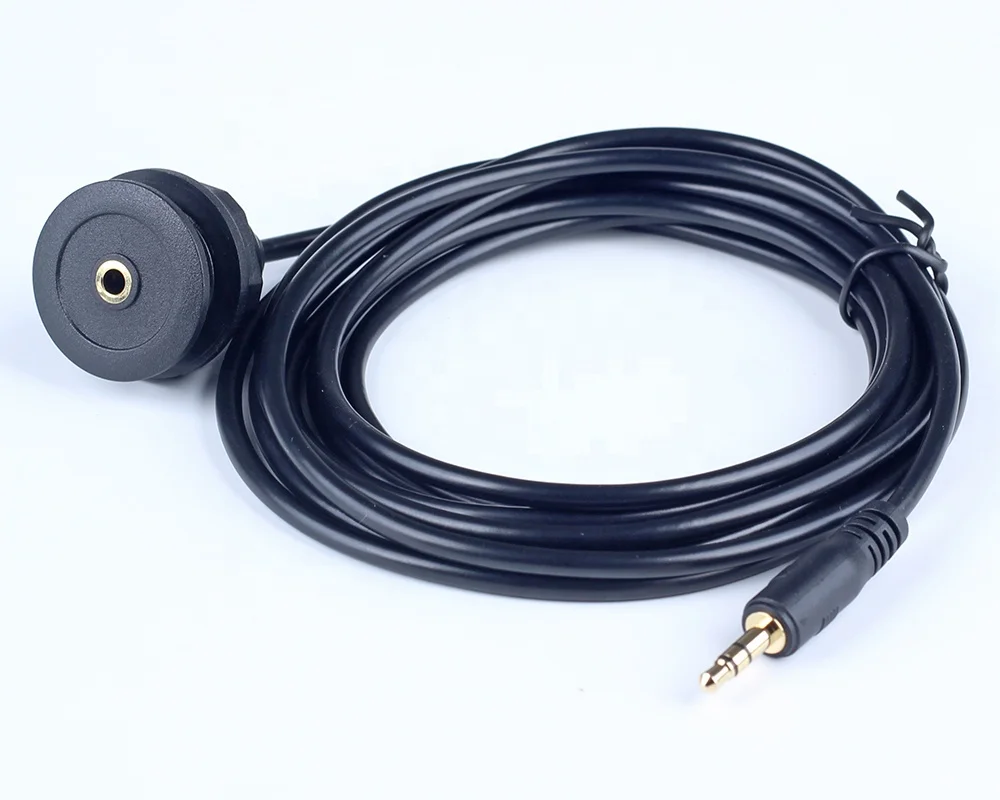 Flush mount Car Radio AUX Audio cable 3.5mm male to female extension cable Auto radio stereo accessories