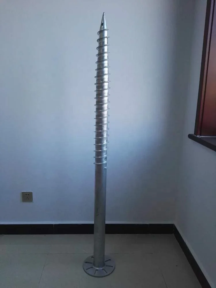 galvanized helical screw piles for solar/timber house/fence foundations
