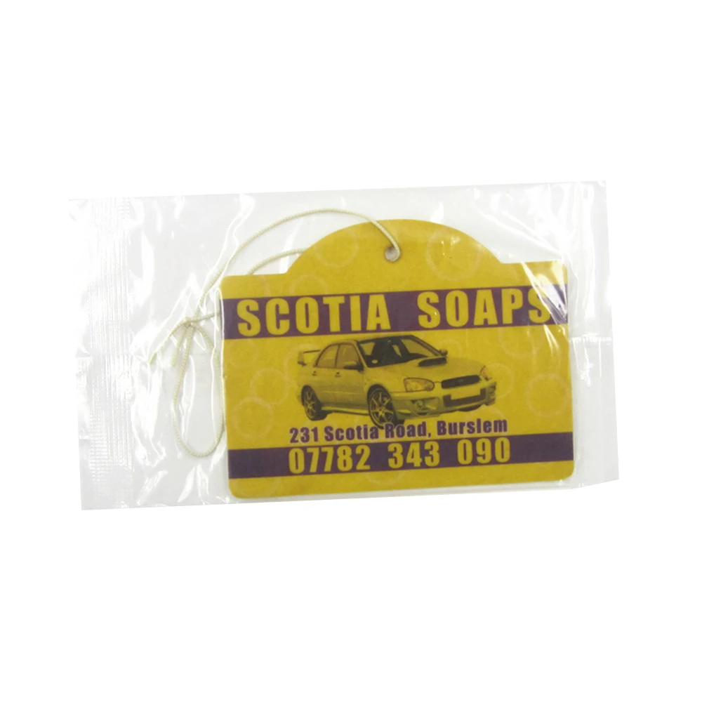 Custom Perfume Absorbing Air Car Freshener Paper Fragrance Hanging Card