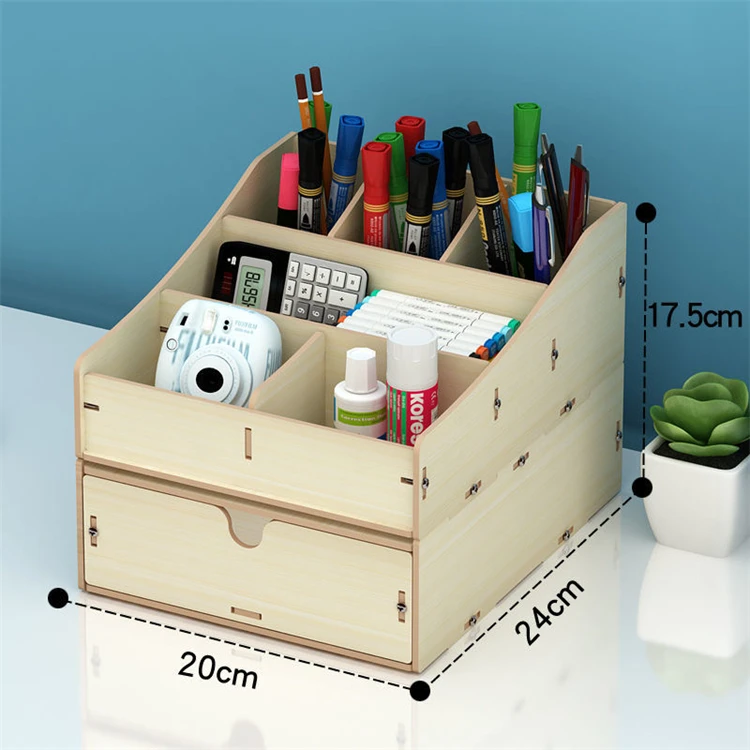 Tonsmile Popular Stationery Set Paperwork Storage Office Desk Organizer with Drawers