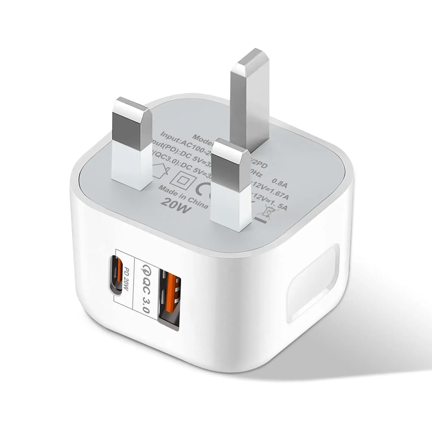 HYTO EU US UK 20 Вт с двумя портами Type c USB C PD настенное зарядное устройство Быстрая быстрая зарядка адаптеры питания для IPhone 11 12 13 14 15 Samsung