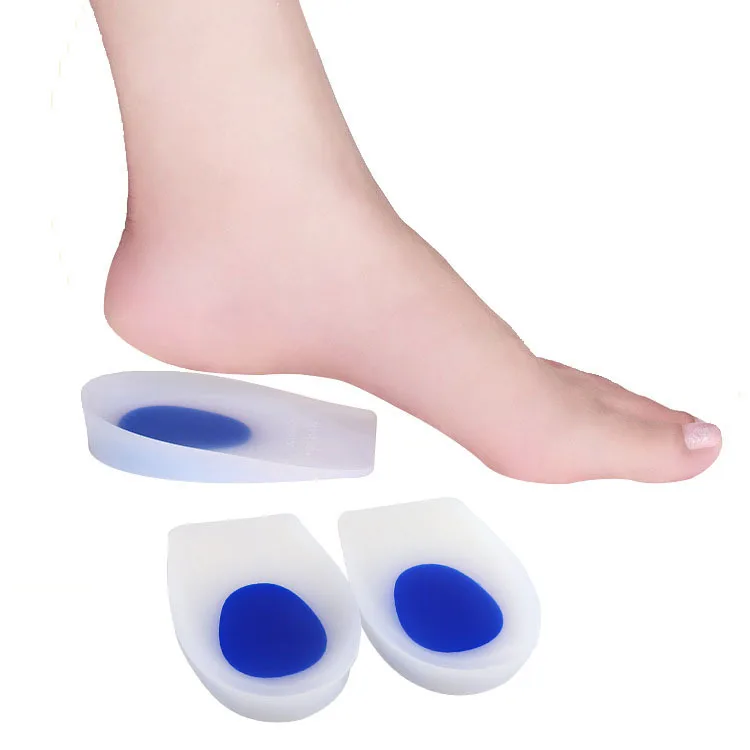 100% Silicone Gel  Foot Heel Pad Pain Relief Heel Protector Heel Cushion for Plantar Fasciitis