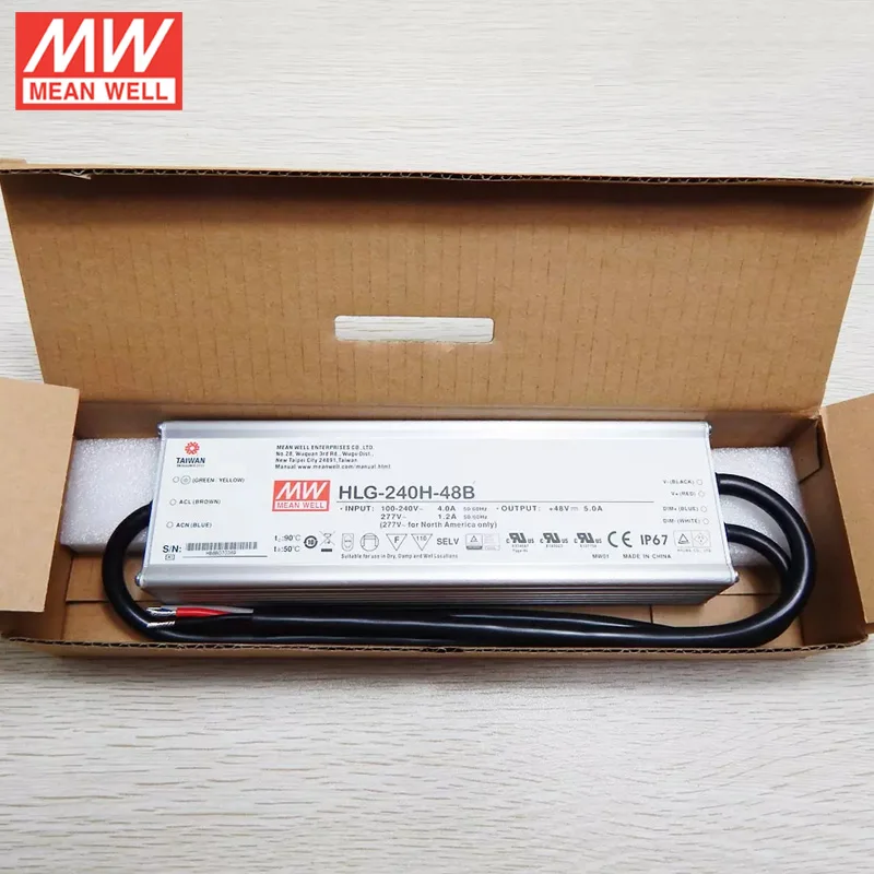 Meanwell 240W 48V dimmable LED Driver HLG-240H-48 hlg 240h 48 mean well