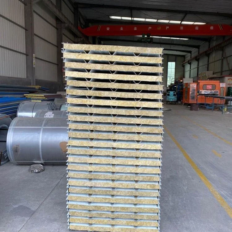 sandwich panel  Best Quality High Fireproof rock wool Energysaving Sandwich Panel Clean Room Wall