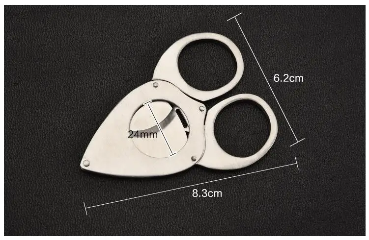 High Quality Stainless Steel Guillotine Double Cut Blade Cigar Cutter
