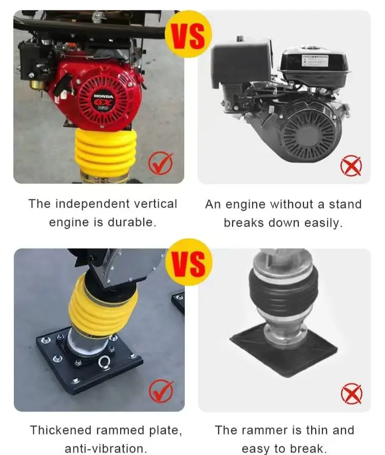 High Power Rammer Earth Rammer For Site Construction Automatic Soil Compactor Machine