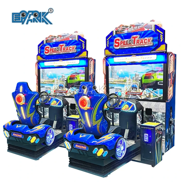 Coin Operated Car Driving Simulator Dynamic Speed track Racing Arcade Game Machine For Entertainment Centers