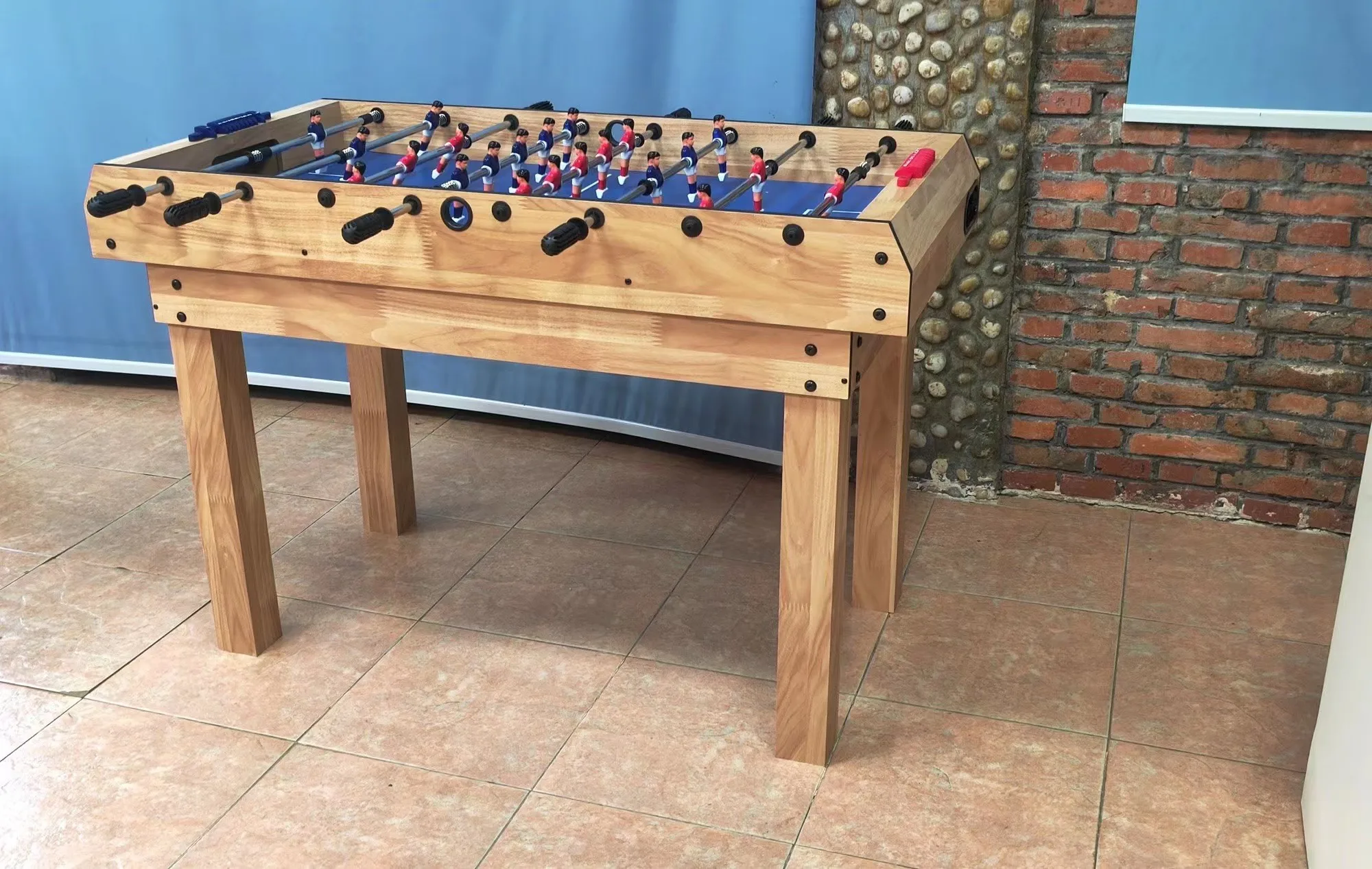 Factory Sale Kids Mini Wooden Toy Football Hockey Table Tennis 4 in 1 Functional Billiard Pool Snooker Tables