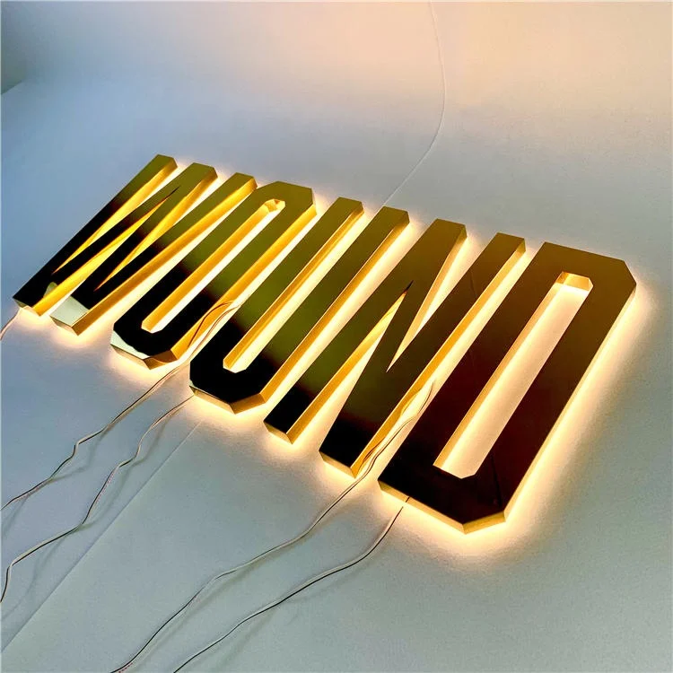 custom acrylic neon lights backlit led channel letters sign 3d backlit sig led letter acrylic sign board