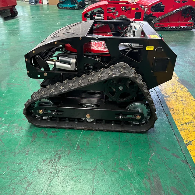 Remote Control Crawler Gas Lawn Mower Robot Small Robotic Garden Lawn Mower For Wasteland Mower