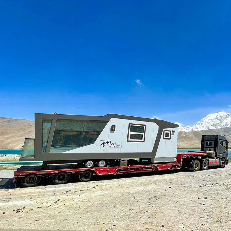 Glacier Tiny Houses Trailer Modern Design Garden Building Outdoor Warm House on wheels