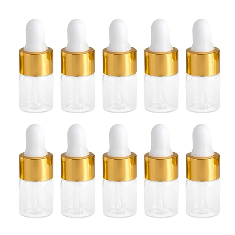 1ml 2ml 3ml Sample Vials Empty Glass Small Mini Perfume Essential Oil Dropper Bottles