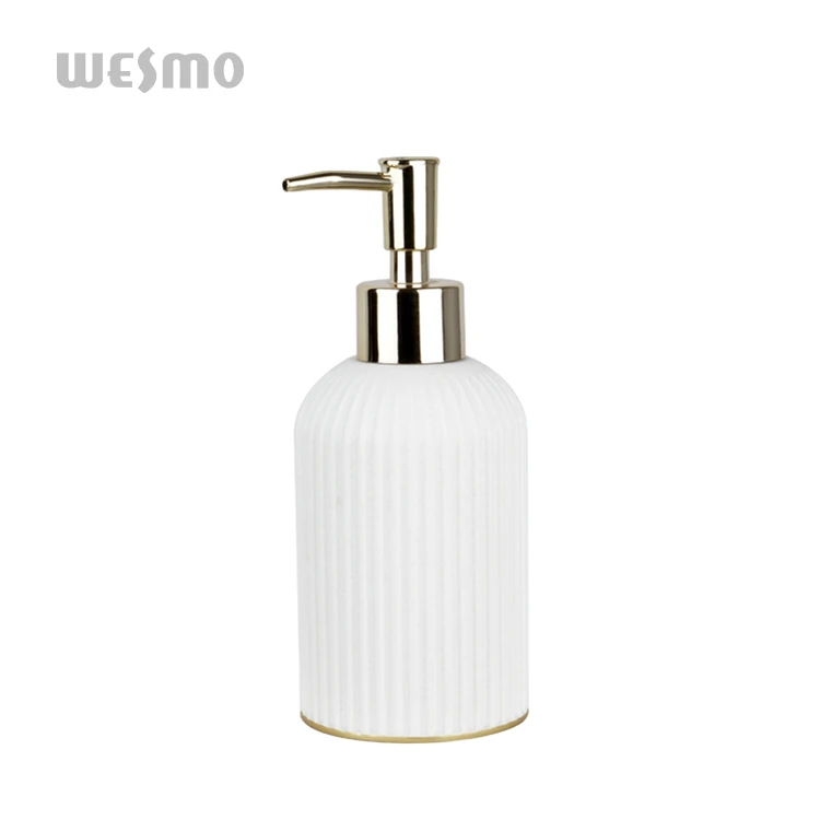 High quality sand and gravel + gold-painted household goods bathroom accessories liquid bottle