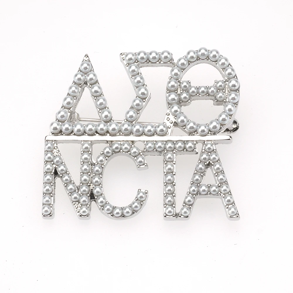 Custom Womens Brooches Pins Women Rhinestone Words Pin Metal Accessories Ladies Logo Broches Name Pearl Brooch