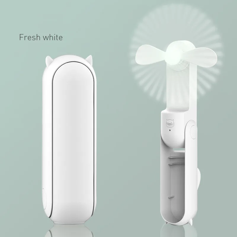 2022 New Creative Usb Rechargeable Multifunction Quiet Personal Handheld Fan Cute Foldable Mini Fan