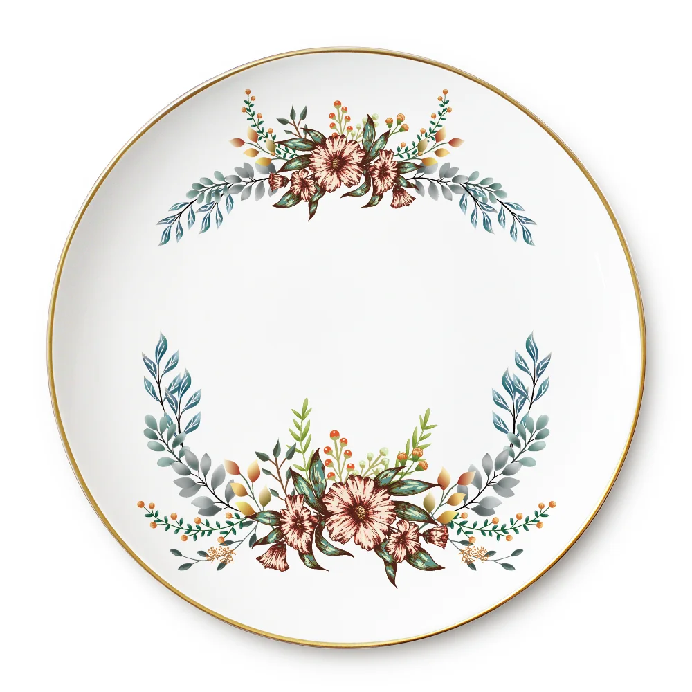 JK ceramics wholesales plates wedding banquet charger plates high quality dishes