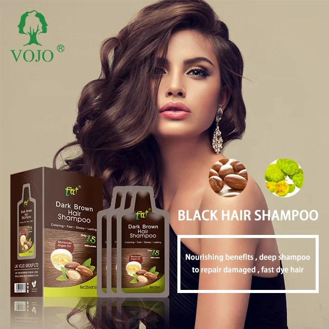 Волшебный Шампунь Noni для черных волос, шампунь для окрашивания коричневых волос, без аммиака, натуральная травяная краска для волос