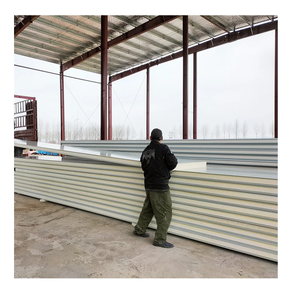 Wholesale Sandwich panel white color metal insulating pir fireproof cold room PUR sandwich panel