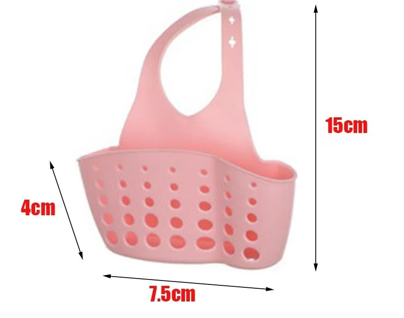 DD22-212 Home Storage Drain Basket Kitchen Sink Holder Adjustable Soap Sponge Shlf Hanging Drain Basket Bag Kitchen Accessories