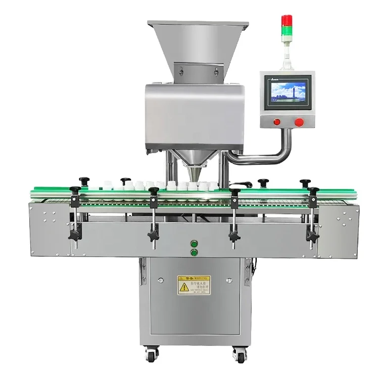8 Channel Automatic Candy Pearls Counting Machine Gummy Bear Vitamin Counting Filling Bottling Machine
