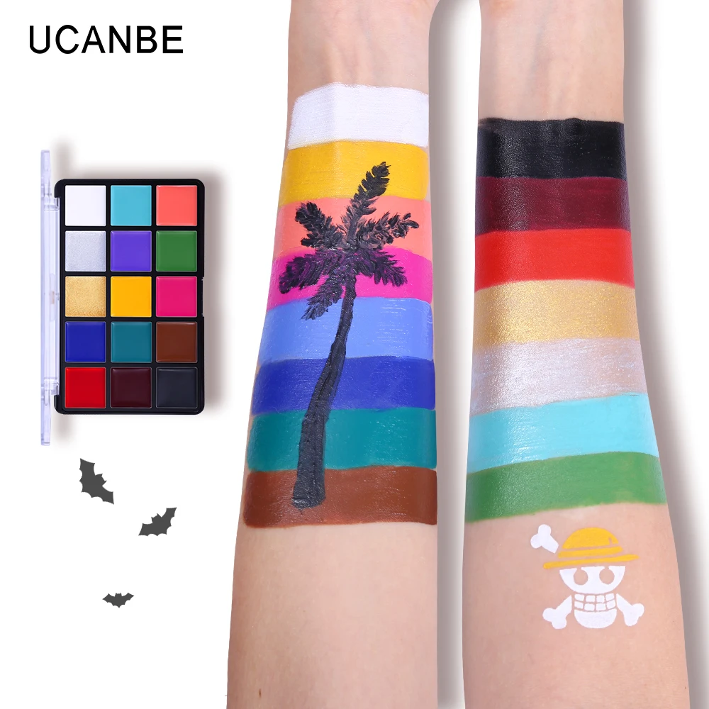  Ucanbe15 цветная масляная тарелка для лица покраска тела сценические спецэффекты макияжа на