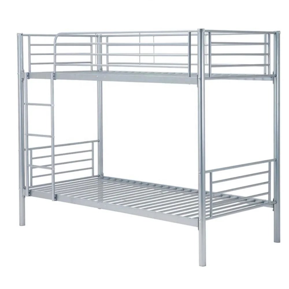 BSCI  report factory strong detachable metal double bunk bed black single dormitory iron bed metal bed