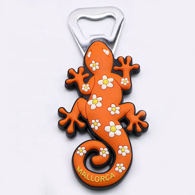 Personalized Custom Creative Souvenir Gifts Fridge Magnet Bottle Opener Rubber PVC Cartoon Beer Magnetic Bottle Opener