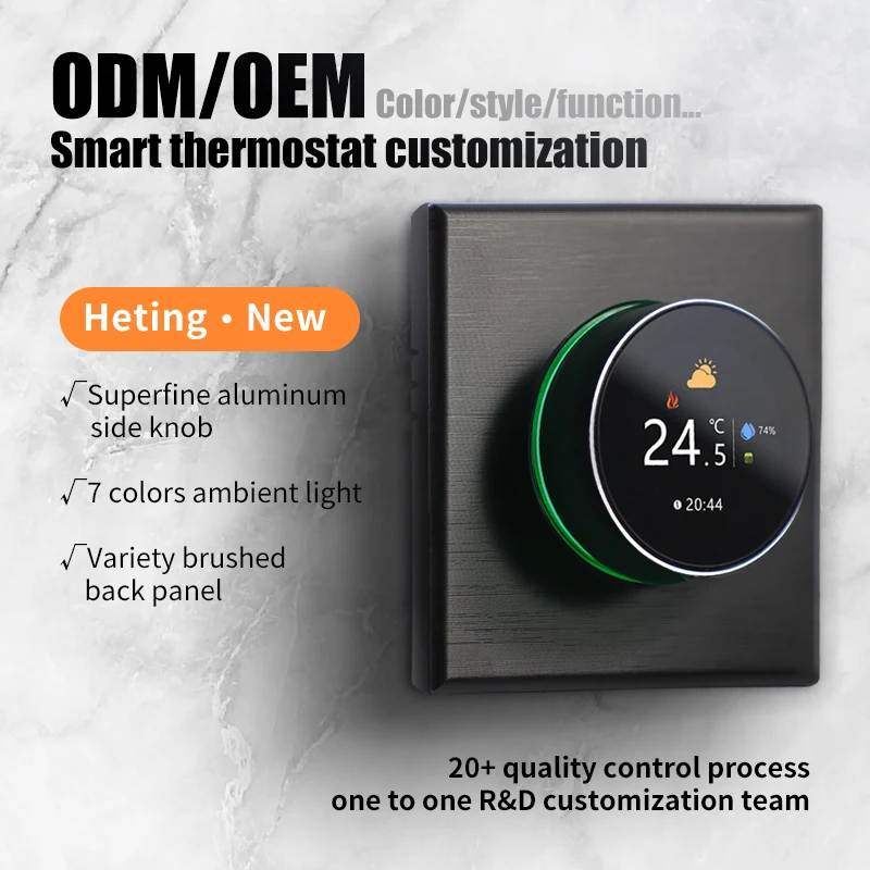 Smart control temperature black manual thermostat control knob