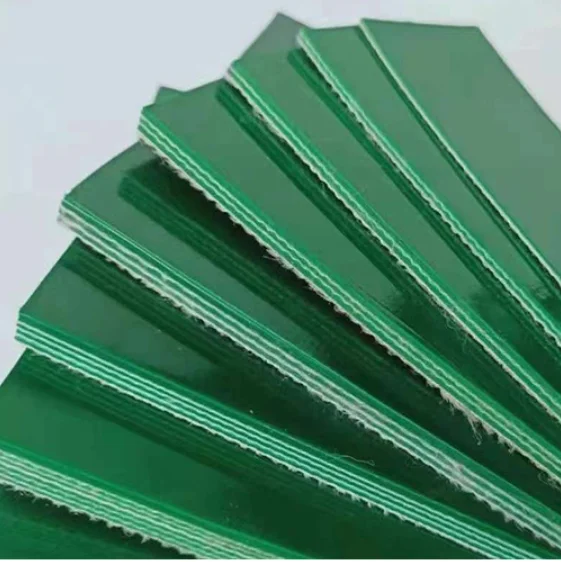 Custom Manufacturer Supplier Pvc Antistatic 2mm glossy black Flat Cleated Marble Fabric Conveyor Belt