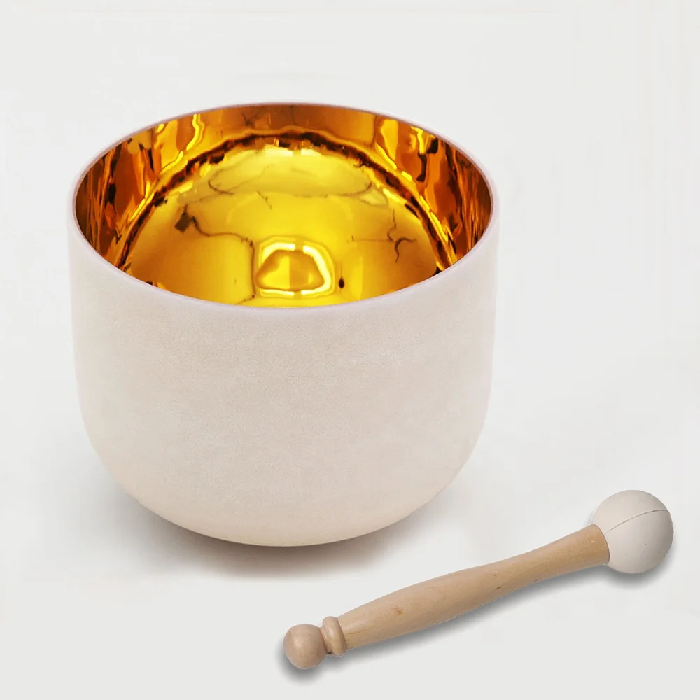  SUCCESS 24K Golden Round Base Crystal Singing bowl for