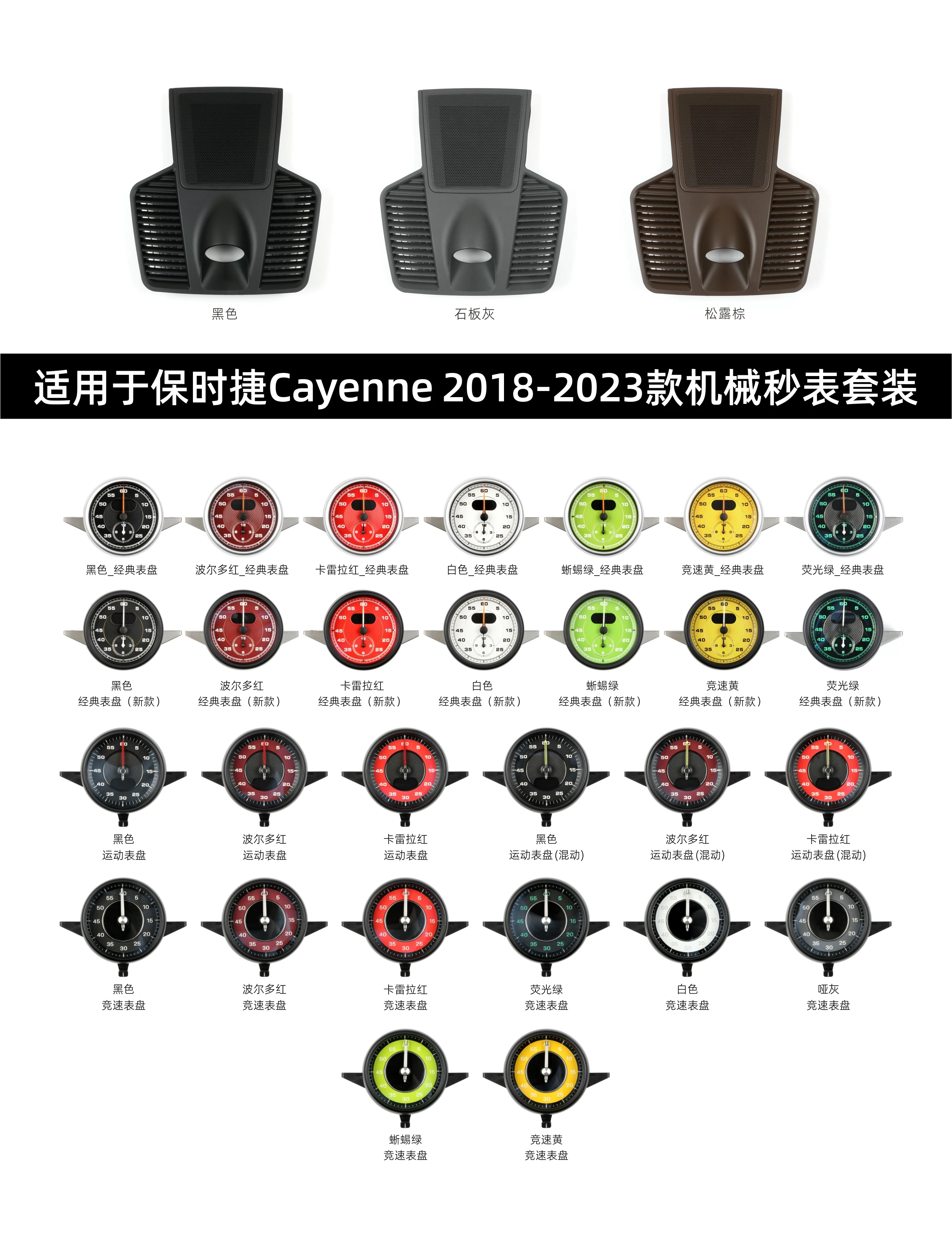 Car GPS Speedometer Clock Panel Car Dashboard Console Stopwatch For Porsche Cayenne 9Y0.1 2018-2023