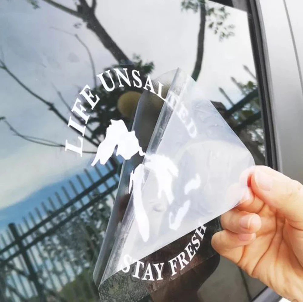 Waterproof UV Resistant Car Transfer Sticker Label Custom Clear Vinyl Die Cut Window Stickers