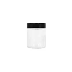1oz 2oz 3oz 4oz Wholesale customized high quality small round straight sided clear glass jars with plastic screw lid