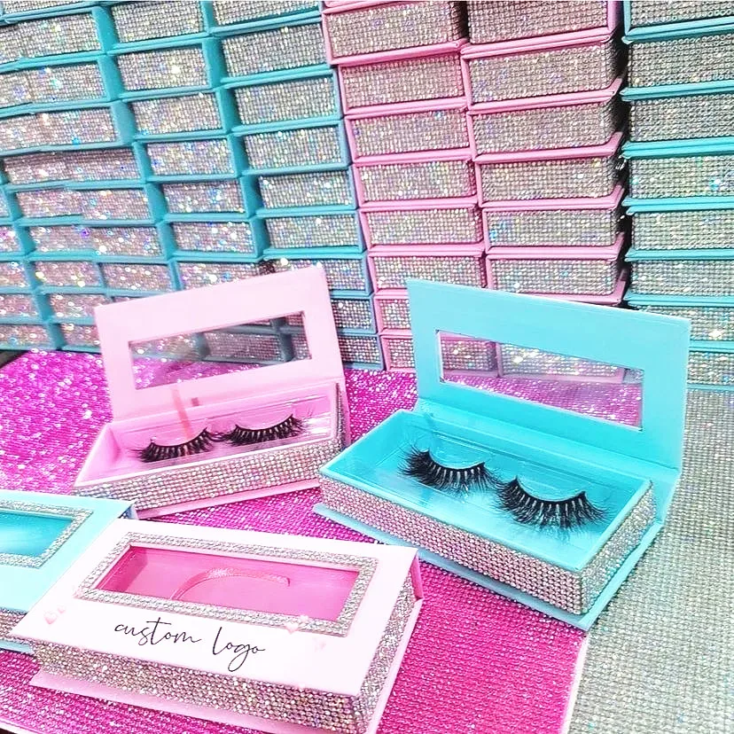 Wholesale Eyelashes Mink Eyelashes Vendor Lashes Private Label Wholesale 25 MM 3D Mink Eyelash with Custom logo Box