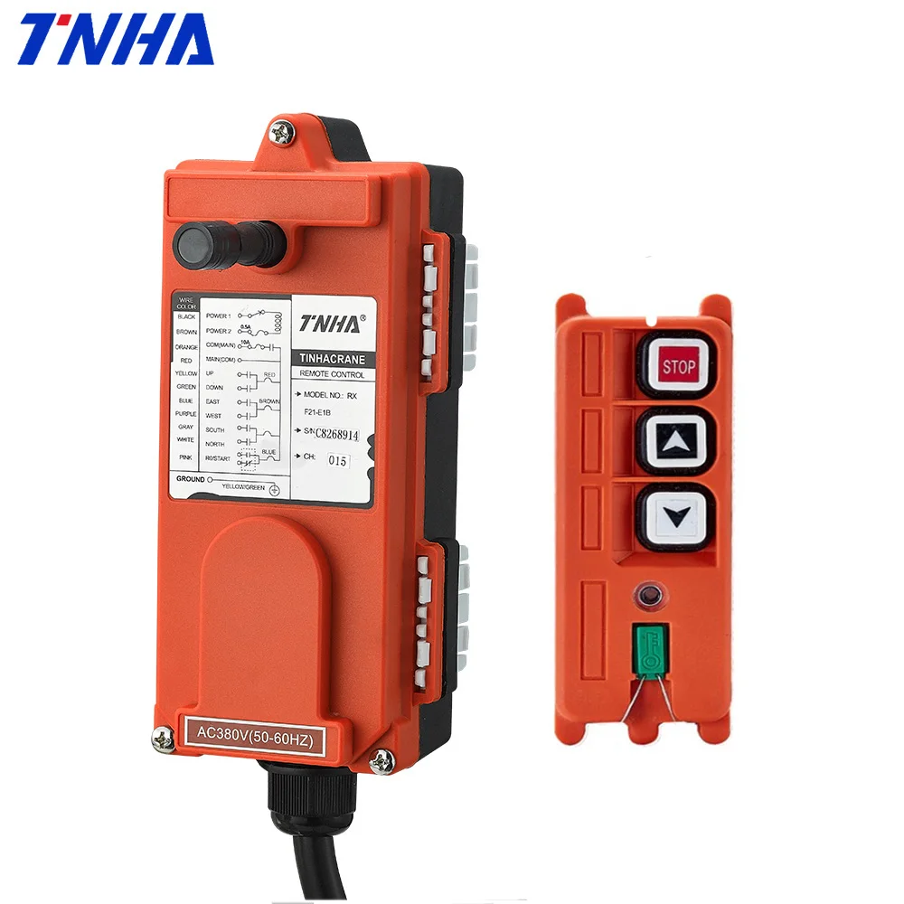 TNHA1 F21-2S Good quality electric hoist up down switch radio overhead industrial wireless crane remote pendant control system
