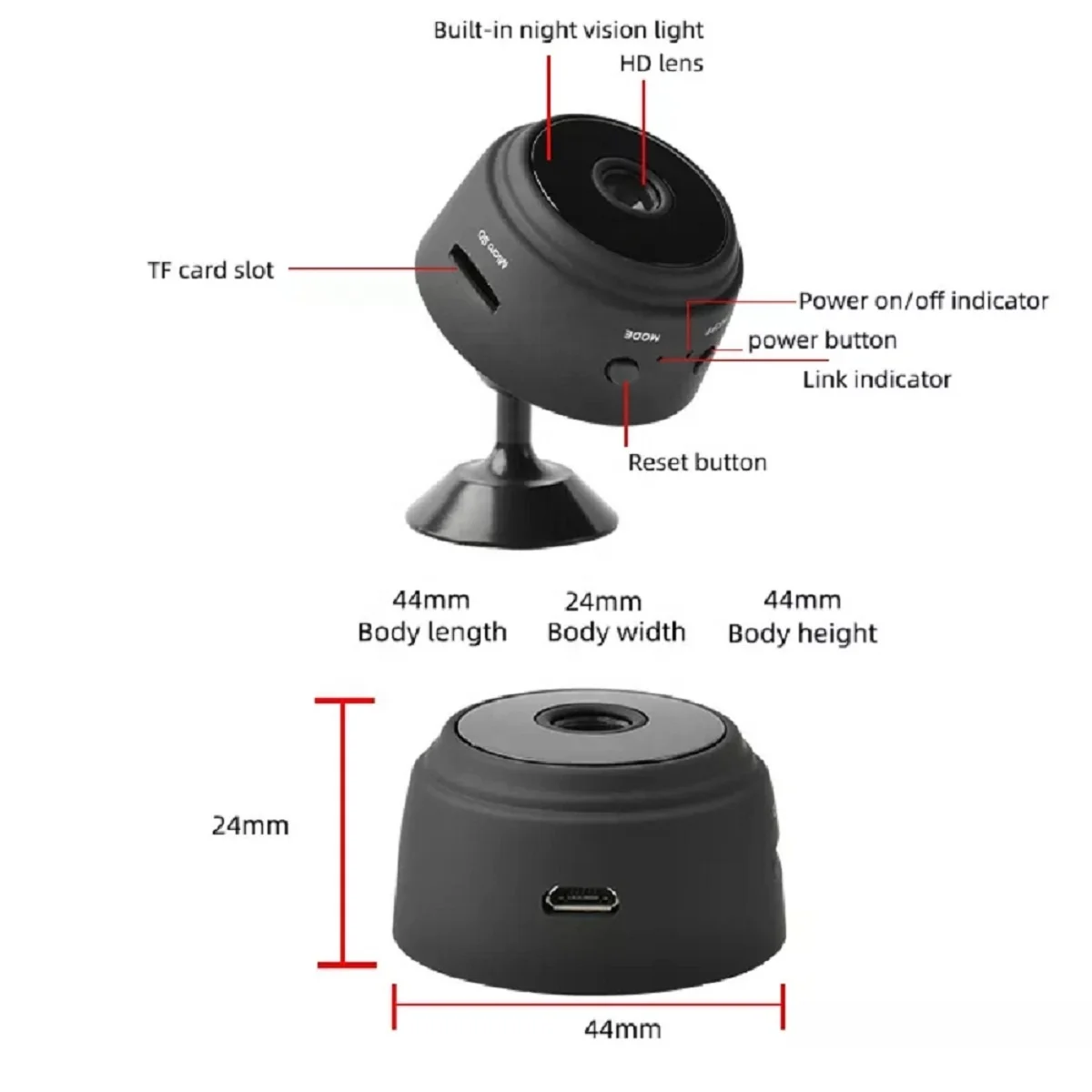 Network Camera A9  Camera 1080p HD Resolution Super Mini WiFi Camera For Home Security