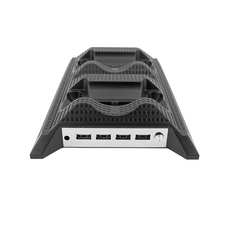 SYYTECH Game Console Cooling Fan Controller Dual Charging Stand for Xbox One S 4 Port USB HUB Charger Game Accessories