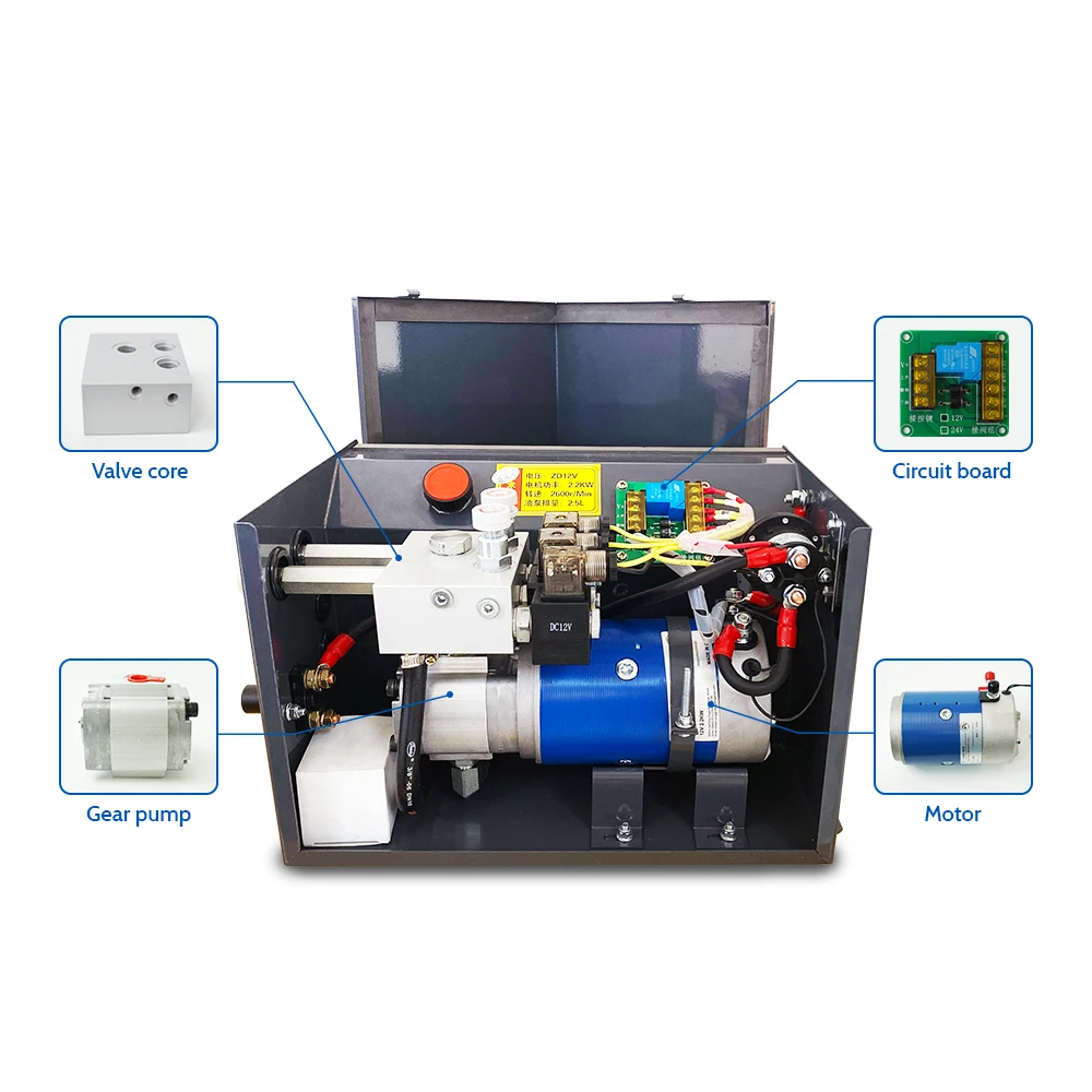 12v24v Dc Ac двухсторонний гидравлический блок питания подходит для погрузочной разгрузочной платформы