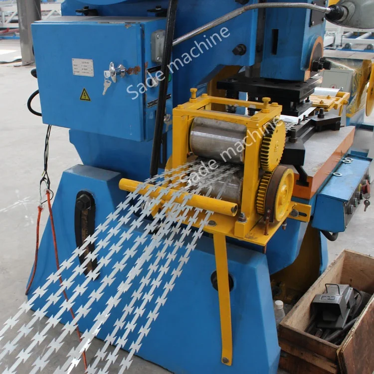 Automatic Galvanized Steel Razor Blade Barbed Wire Making Machine Production Line Low Price