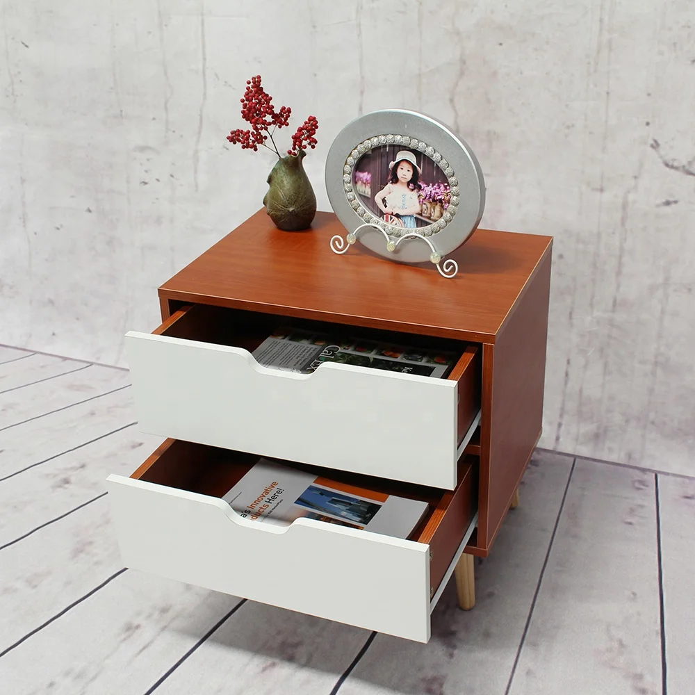wood material bedroom cabinet 2 drawer sideboard cabinet