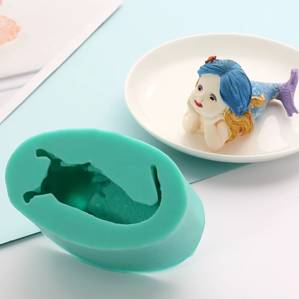 
Mermaid Silicone Molds 3D Fish Tail Cakes Decorating Tools Sugarcraft Chocolate Candy Cupcake Baking Tools DIY Moulds 